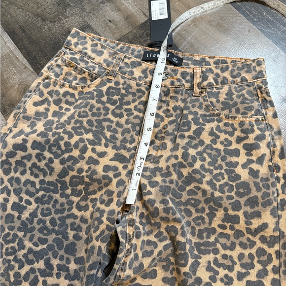 Lioness Top Model Wide Leg Jean Y2K Indie Cheetah Animal Print Statement XS NWT - Picture 4 of 11